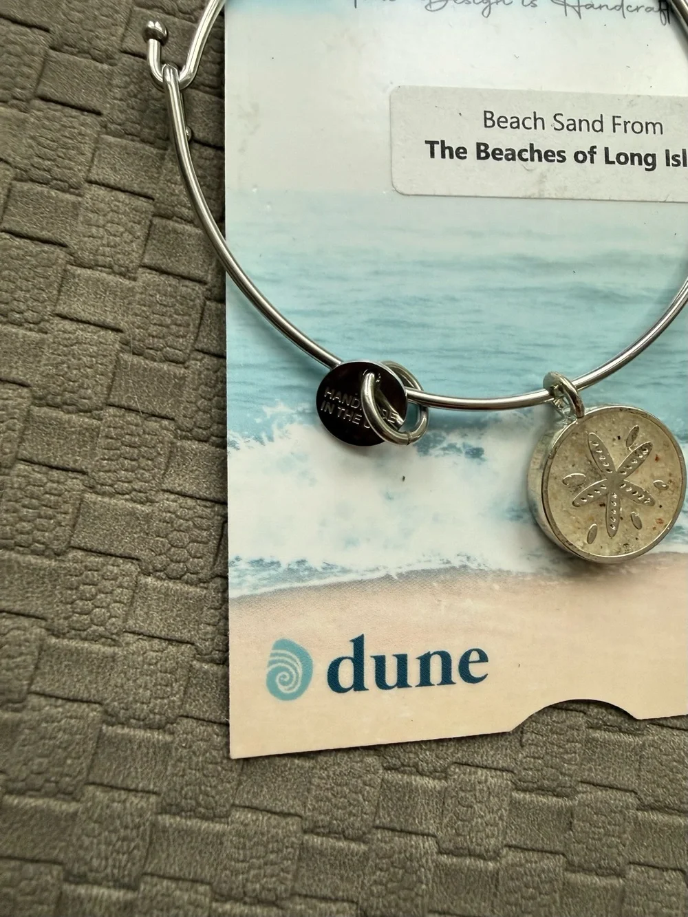 Dune Silver Sand Dollar Beach Sand Charm Bangle